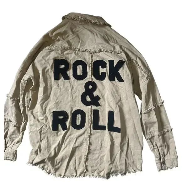 Elan Devan Rock & Roll Tan Jacket Size Medium Womens - Picture 2 of 5